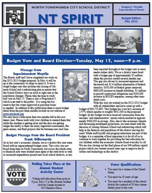 Budget Vote and Election is May 15, 2012 